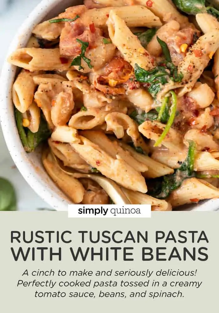 Rustic Tuscan Pasta with White Beans