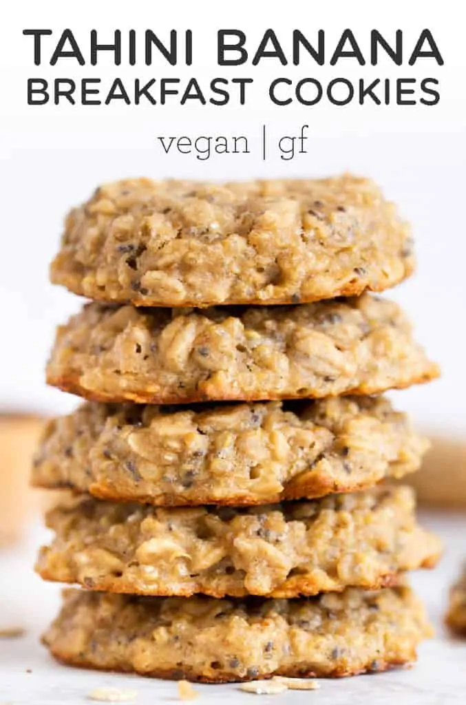 Tahini Banana Breakfast Cookies