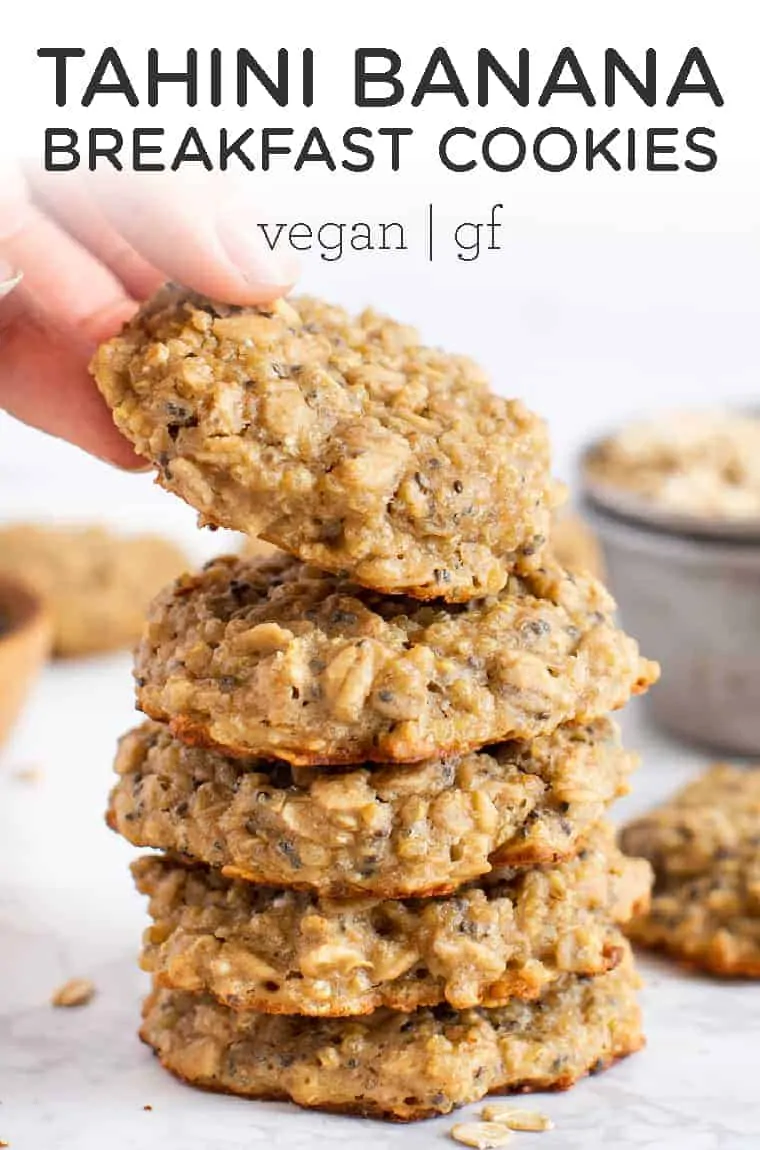 Tahini Banana Breakfast Cookies