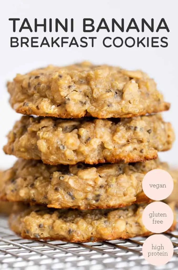 Tahini Banana Breakfast Cookies