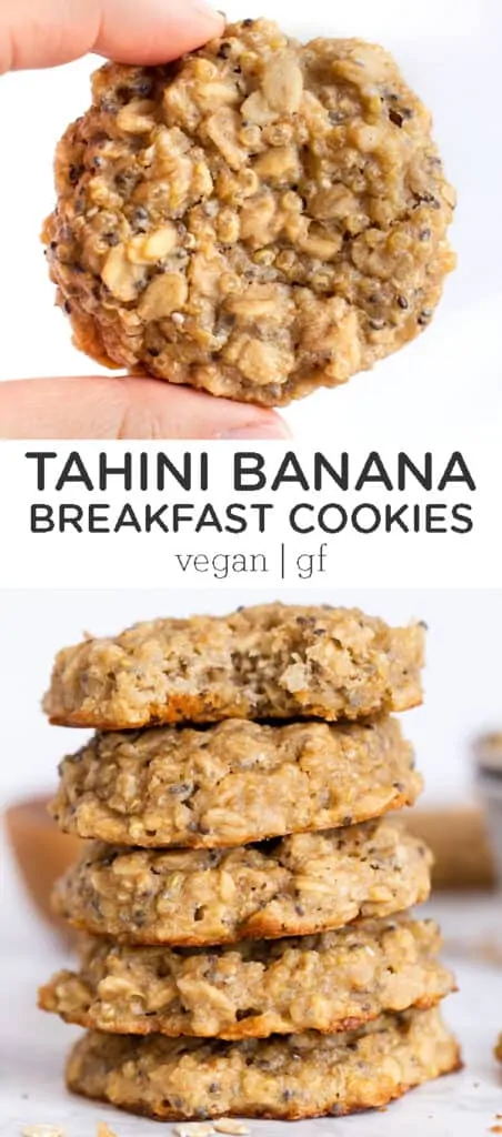 Tahini Banana Breakfast Cookies