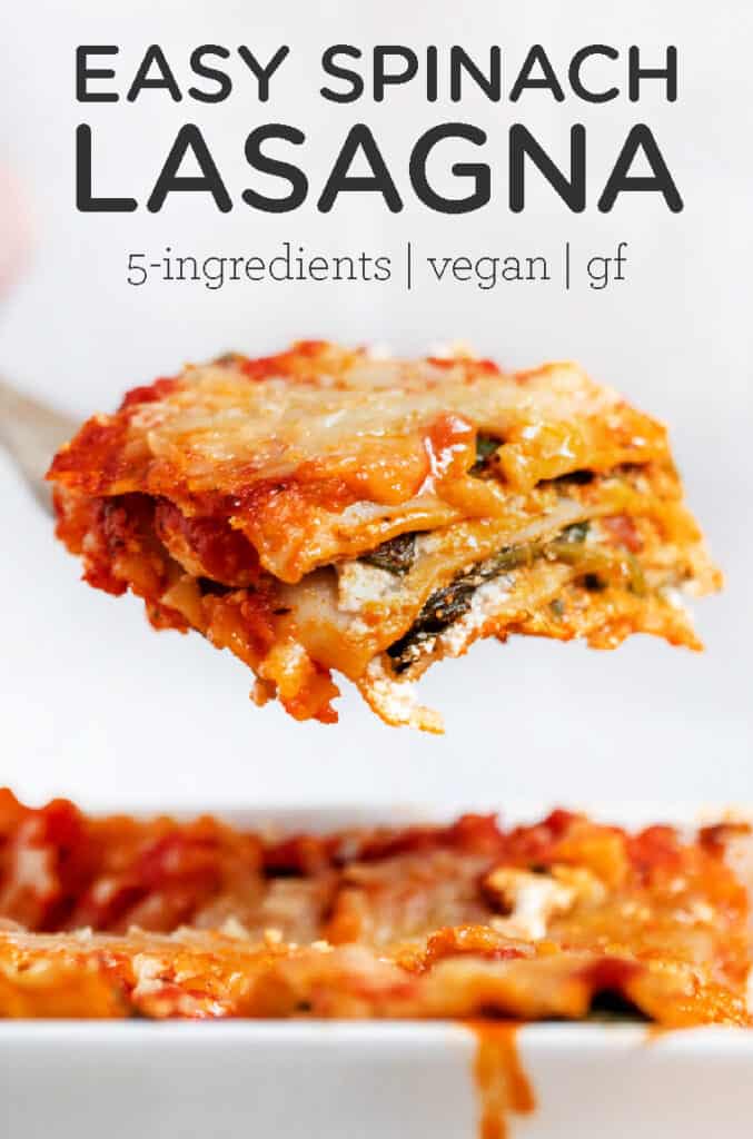 Easy Vegan Spinach Lasagna