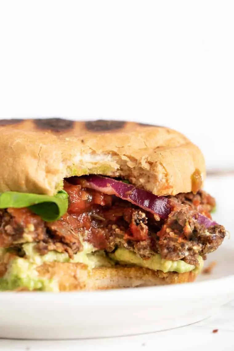 Bite of Black Bean Quinoa Burger Recipe