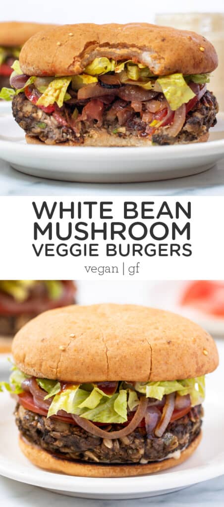 White Bean Mushroom Veggie Burger