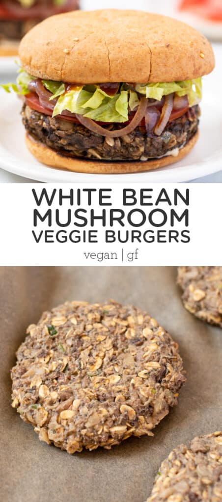White Bean Mushroom Veggie Burger