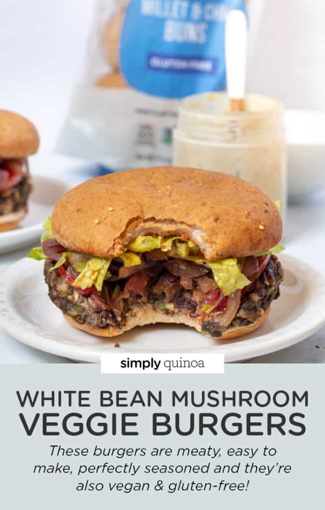 White Bean Mushroom Veggie Burger