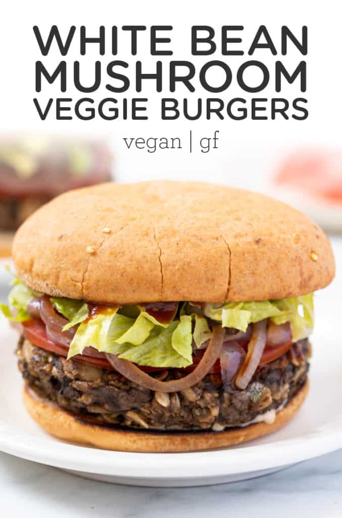 White Bean Mushroom Veggie Burger