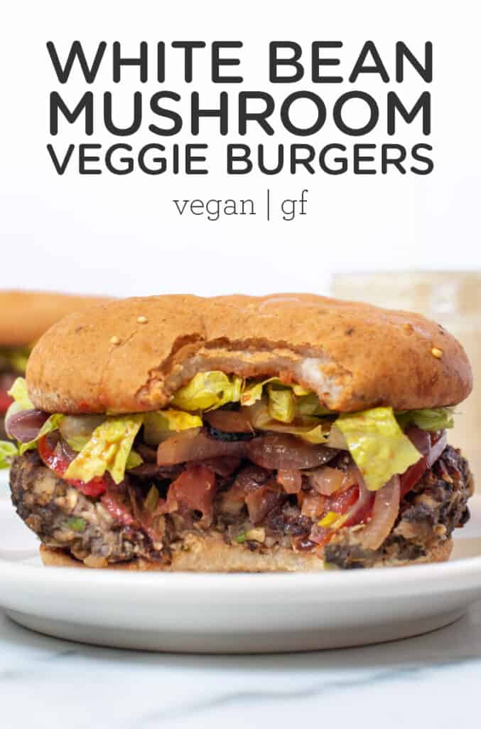 White Bean Mushroom Veggie Burger