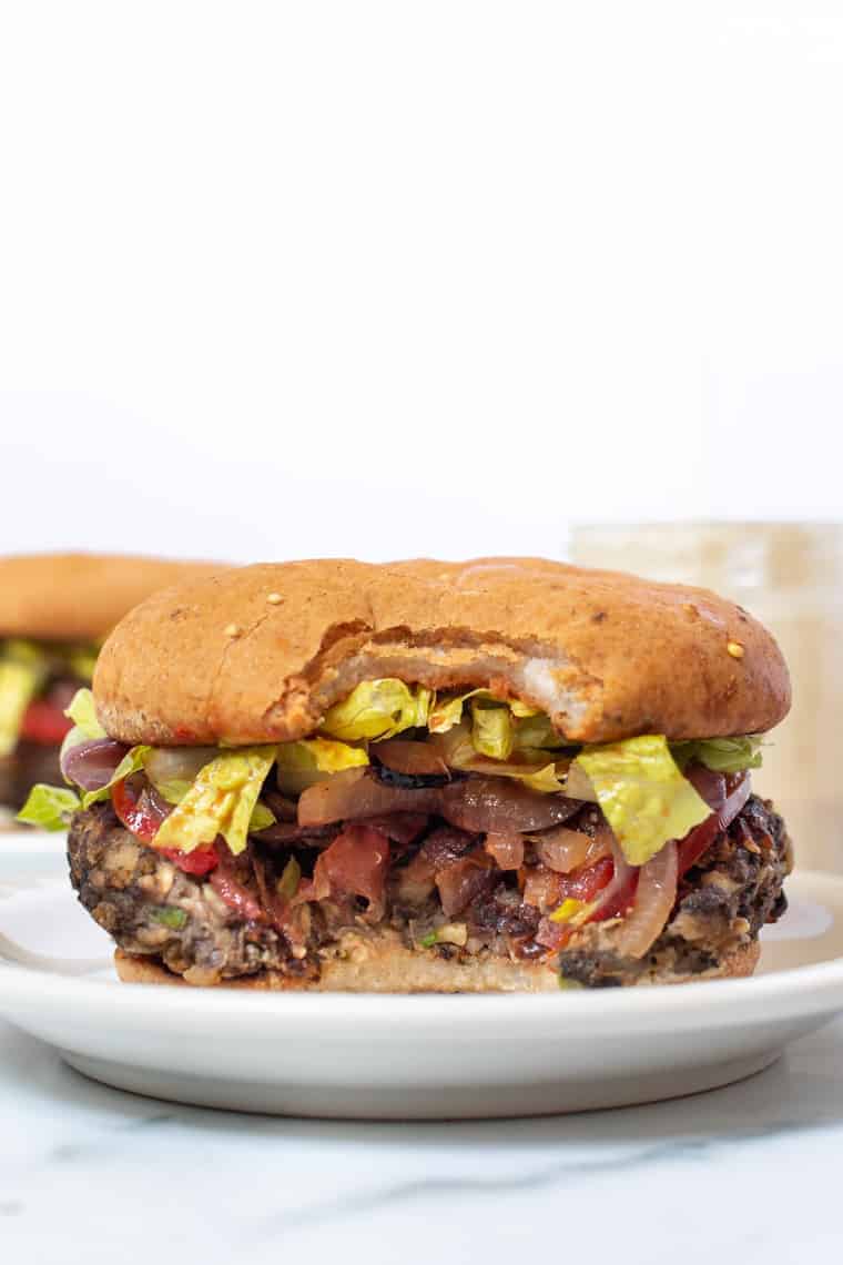 White Bean Mushroom Veggie Burger