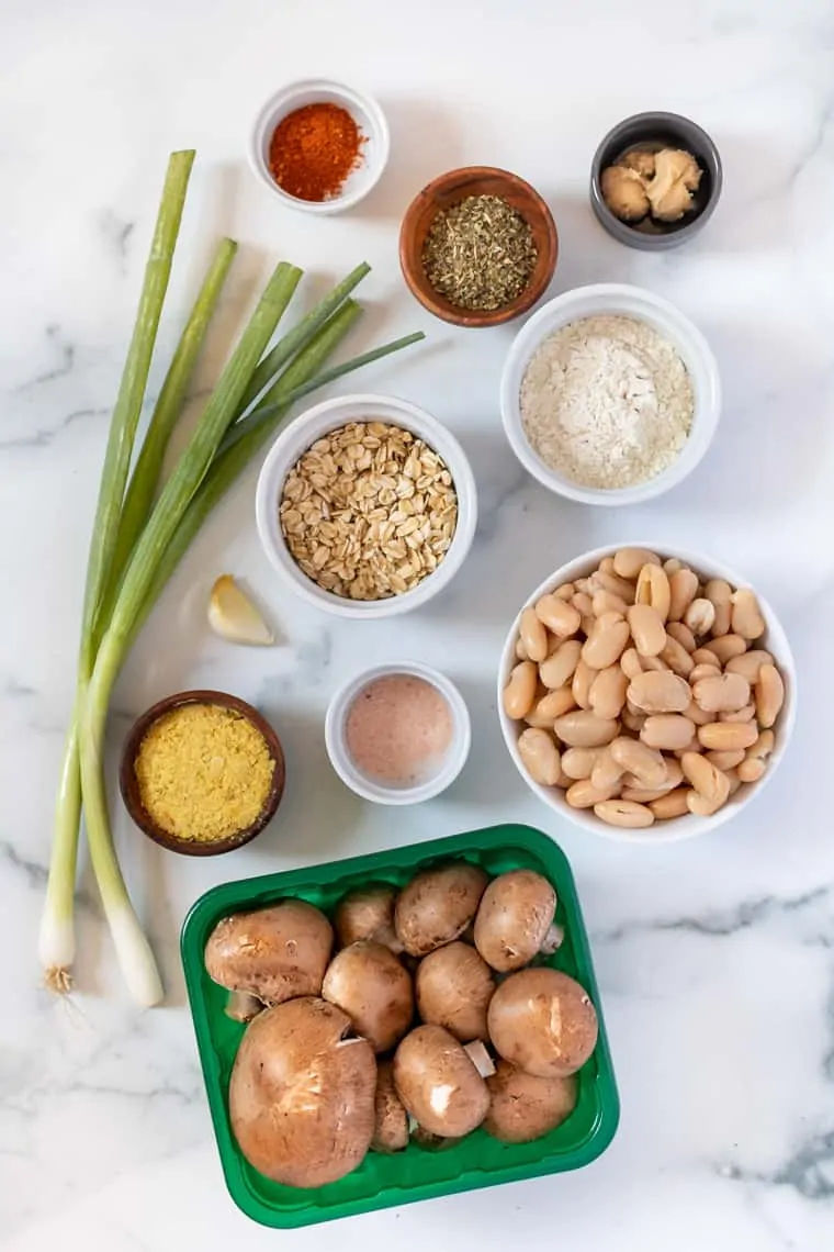 Ingredients for Mushroom Veggie Burgers