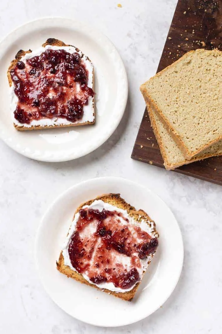 Toasted Gluten-Free Bread with Jam