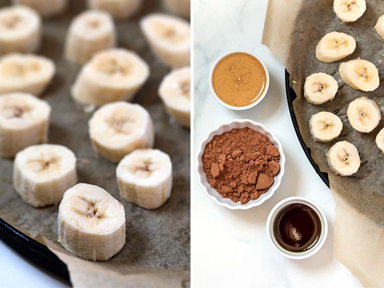 Peanut Butter Chocolate Banana Soft Serve 4 Ingredient Dessert