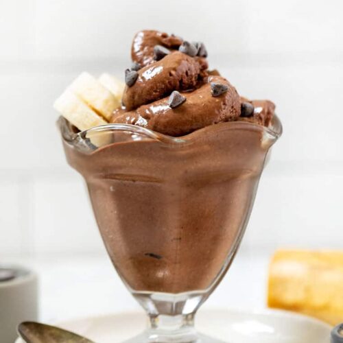 Peanut Butter Chocolate Banana Soft Serve Ice Cream