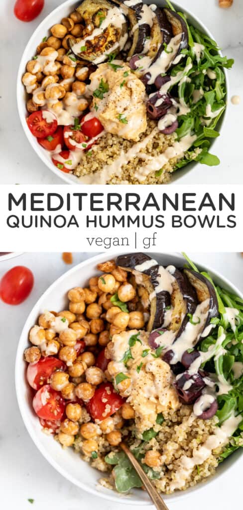 Mediterranean Quinoa Hummus Bowls