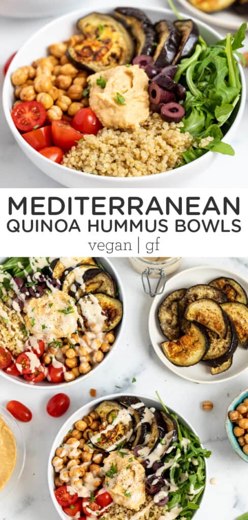 Mediterranean Quinoa Hummus Bowls