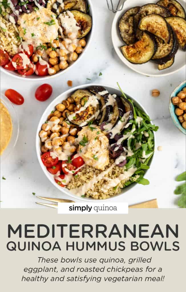Mediterranean Quinoa Hummus Bowls
