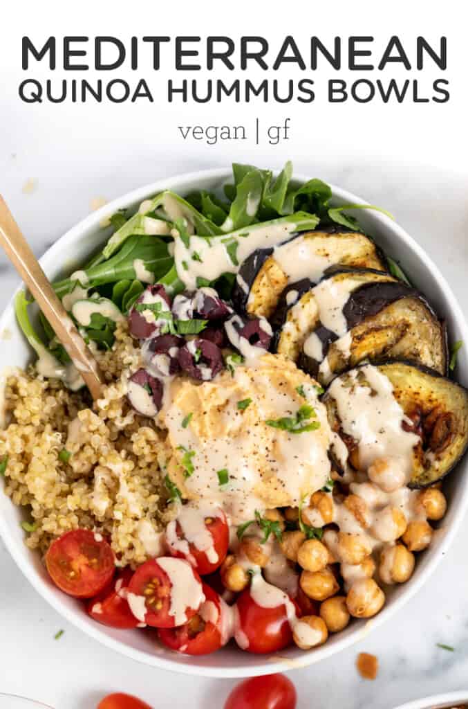 Mediterranean Quinoa Hummus Bowls
