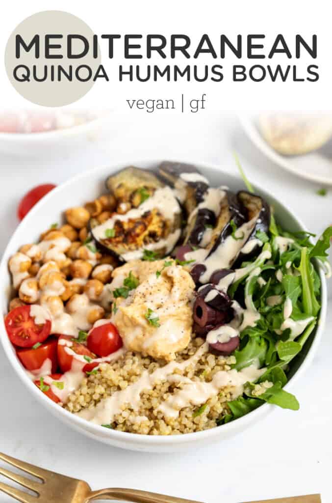 Mediterranean Quinoa Hummus Bowls