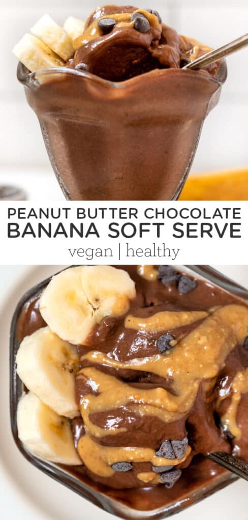 Peanut Butter Chocolate Banana Soft Serve