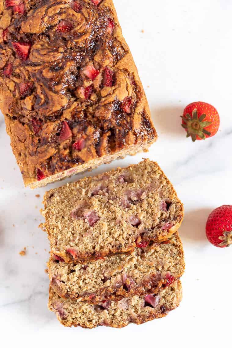 Strawberry Banana Bread (Vegan & Gluten-Free)