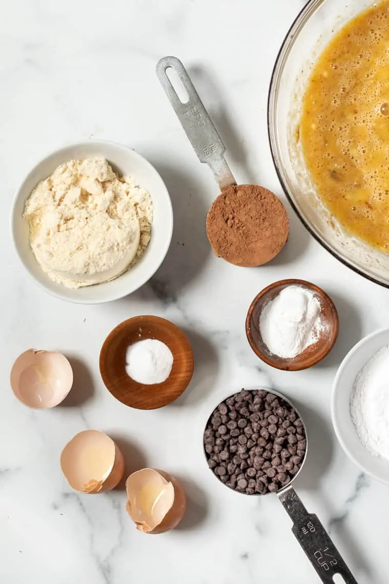Ingredients for Chocolate Coconut Flour Muffins