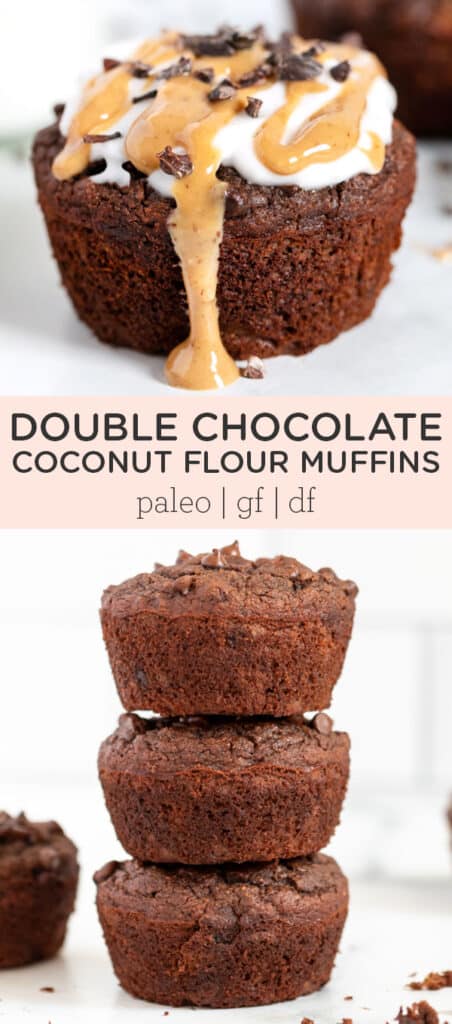 Double Chocolate Coconut Flour Muffins