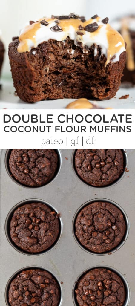 Double Chocolate Coconut Flour Muffins