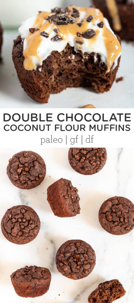 Double Chocolate Coconut Flour Muffins