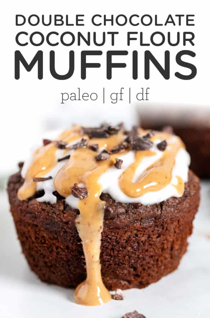 Double Chocolate Coconut Flour Muffins