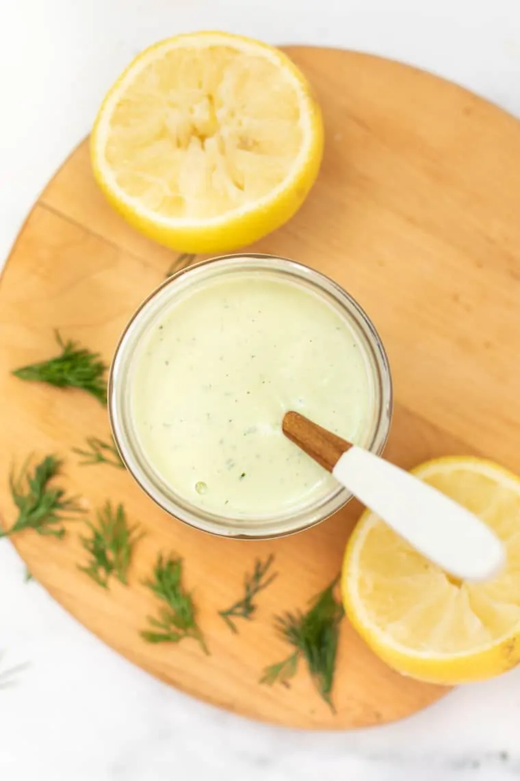 Vegan Dill Sauce with lemon