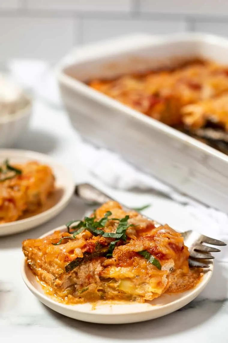 Zucchini Lasagna Recipe with Vegan Cheese