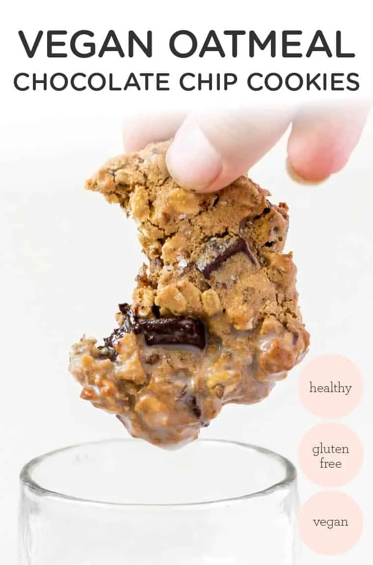 Vegan Oatmeal Chocolate Chip Cookies