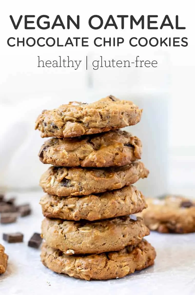 Vegan Oatmeal Chocolate Chip Cookies