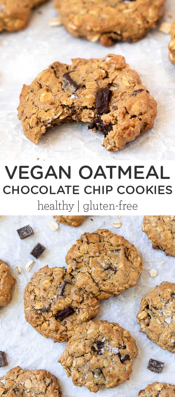 Vegan Oatmeal Chocolate Chip Cookies
