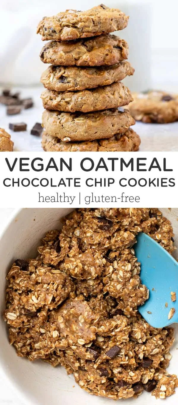 Vegan Oatmeal Chocolate Chip Cookies