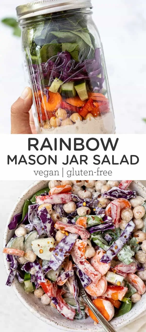 Rainbow Mason Jar Salad