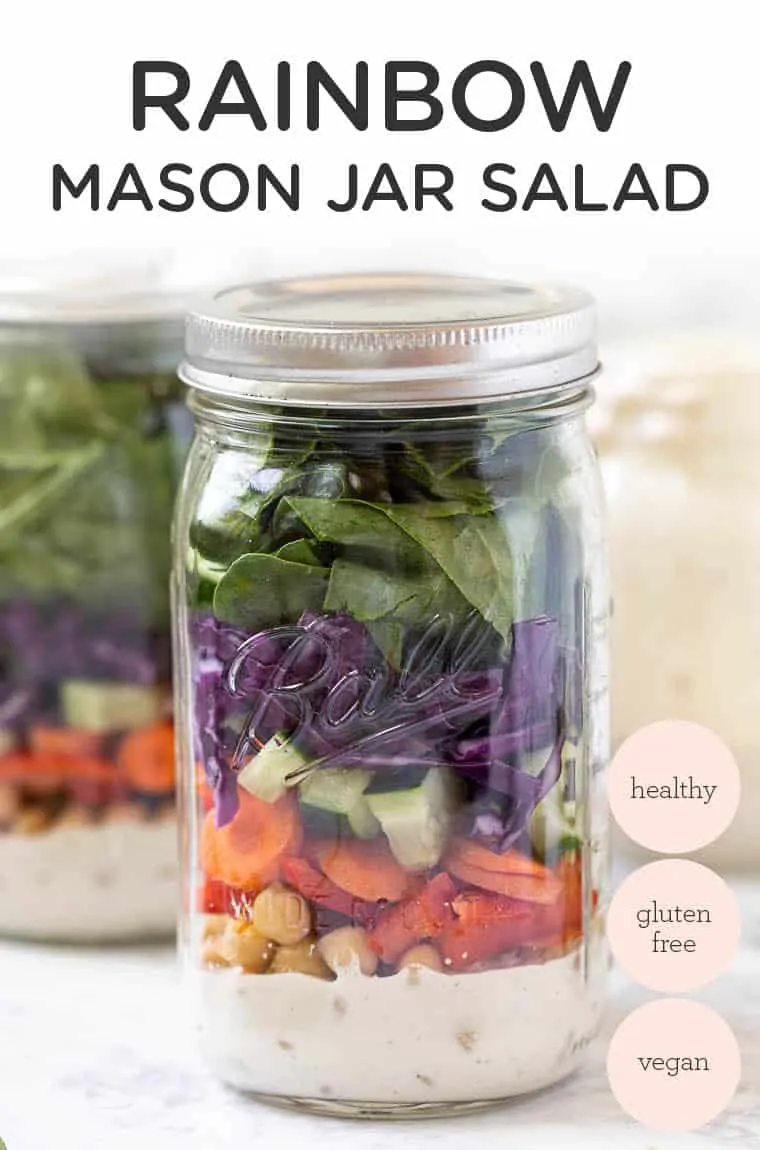 Rainbow Mason Jar Salad