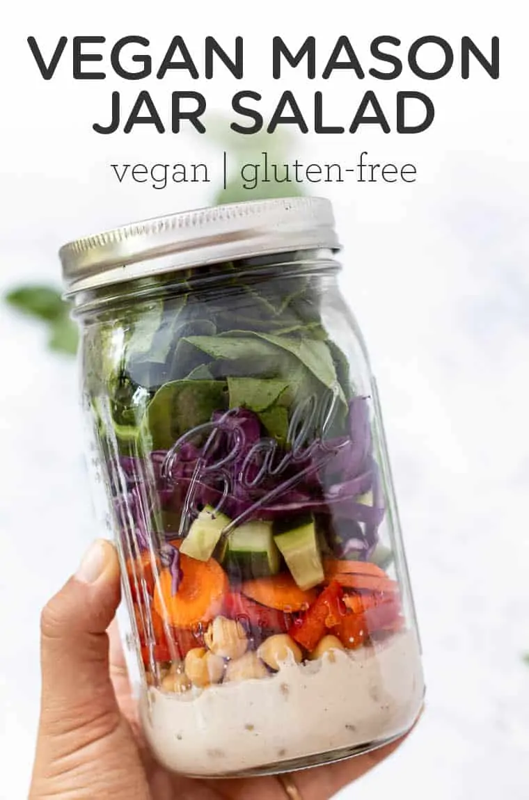 Easy Vegan Mason Jar Salad