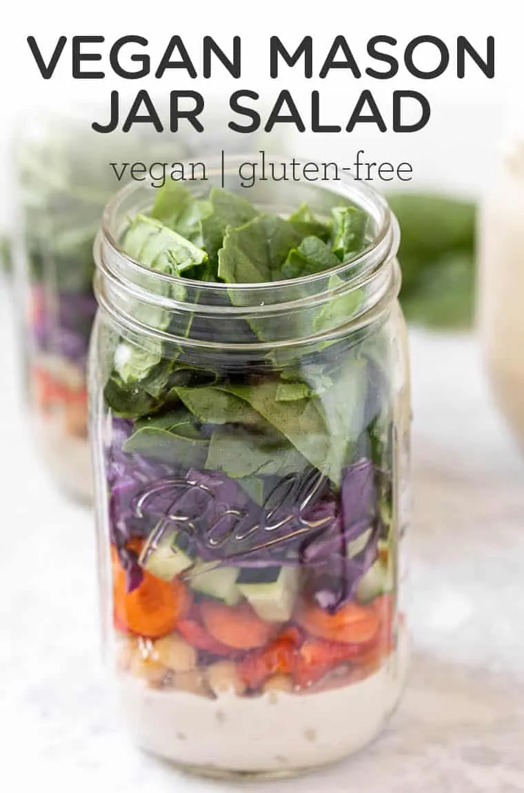 Rainbow Veggie Mason Jar Salad