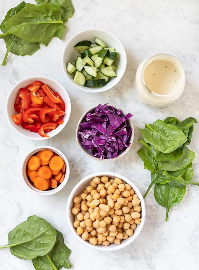 Ingredients for Mason Jar Salad
