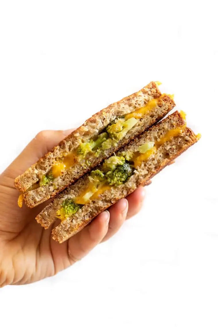 Broccoli + Cheddar Vegan Grilled Cheese