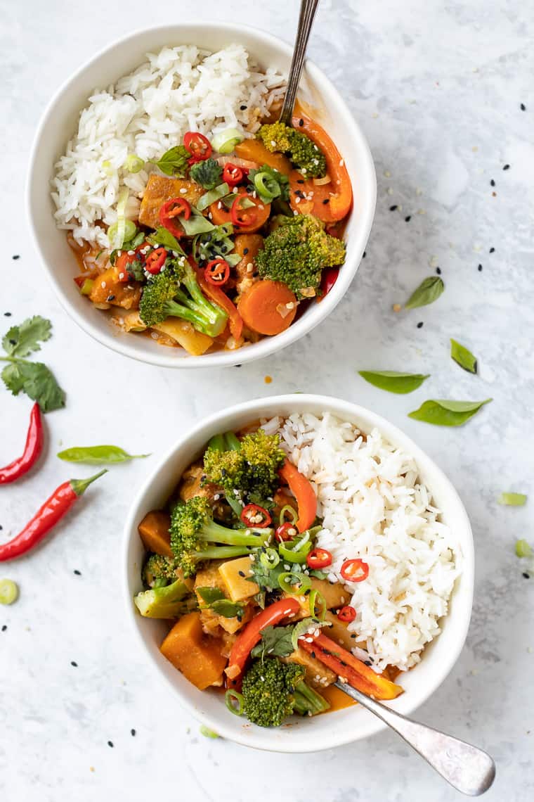 Vegan Red Curry with Tofu
