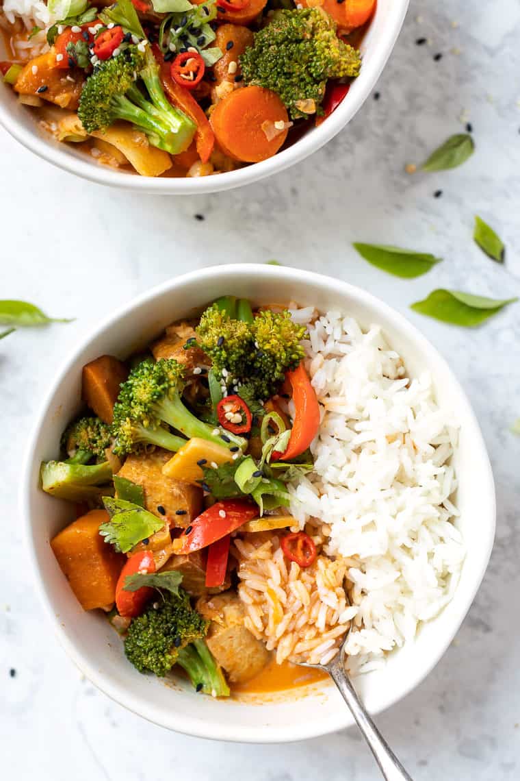 Tofu Red Curry with Vegetables