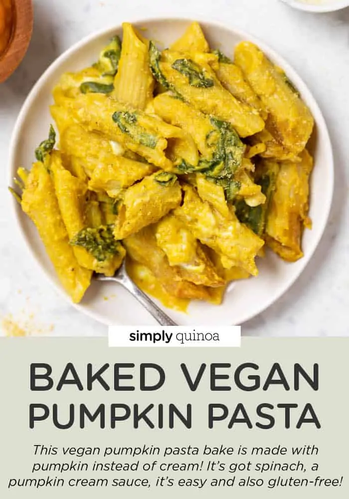 Baked Vegan Pumpkin Pasta