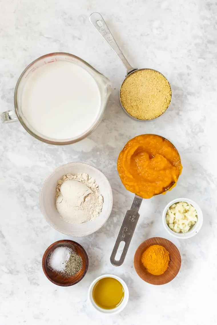 Ingredients for Vegan Pumpkin Pasta