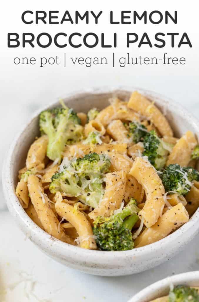 Creamy Lemon Broccoli Pasta Recipe {One Pot & Vegan}