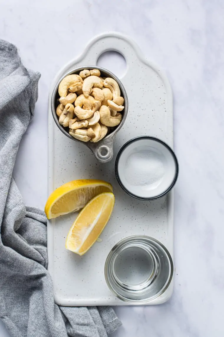 Ingredients for Cashew Cream