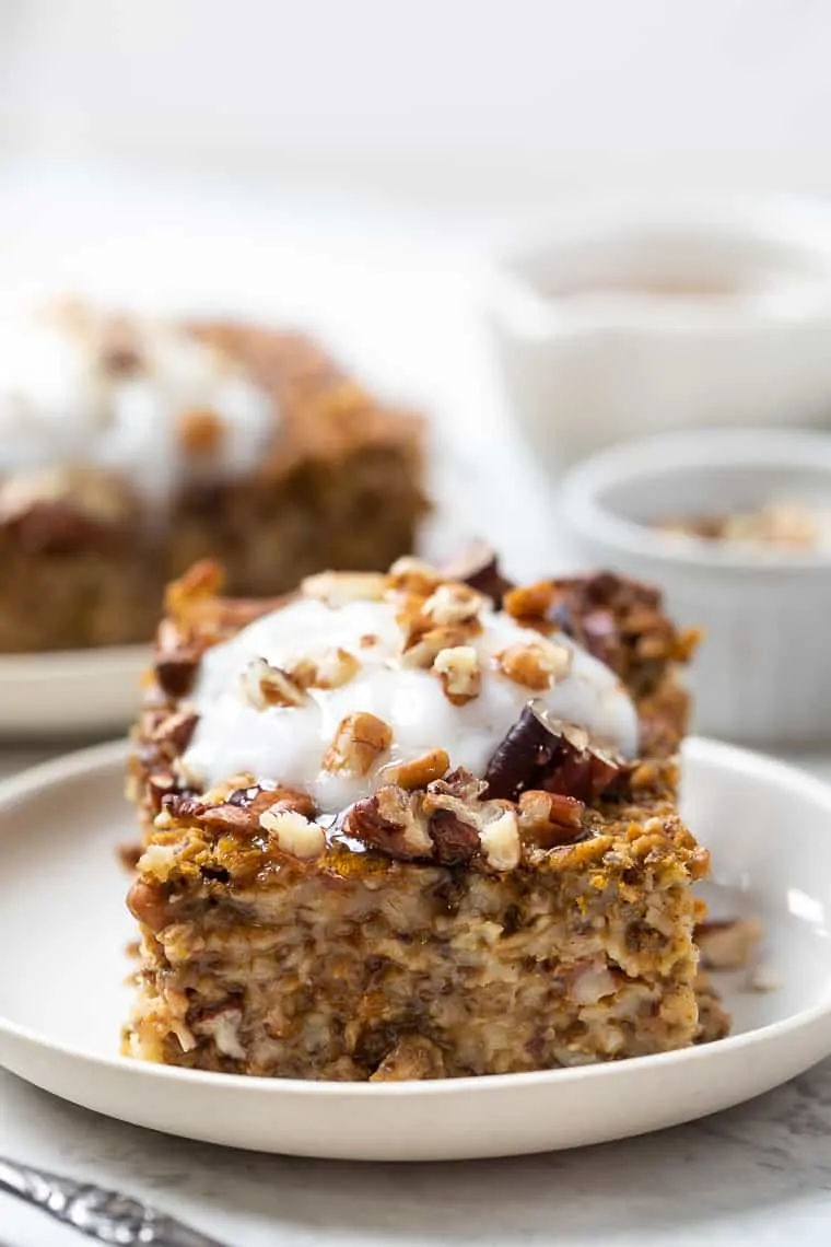 Pumpkin Pie Baked Oatmeal