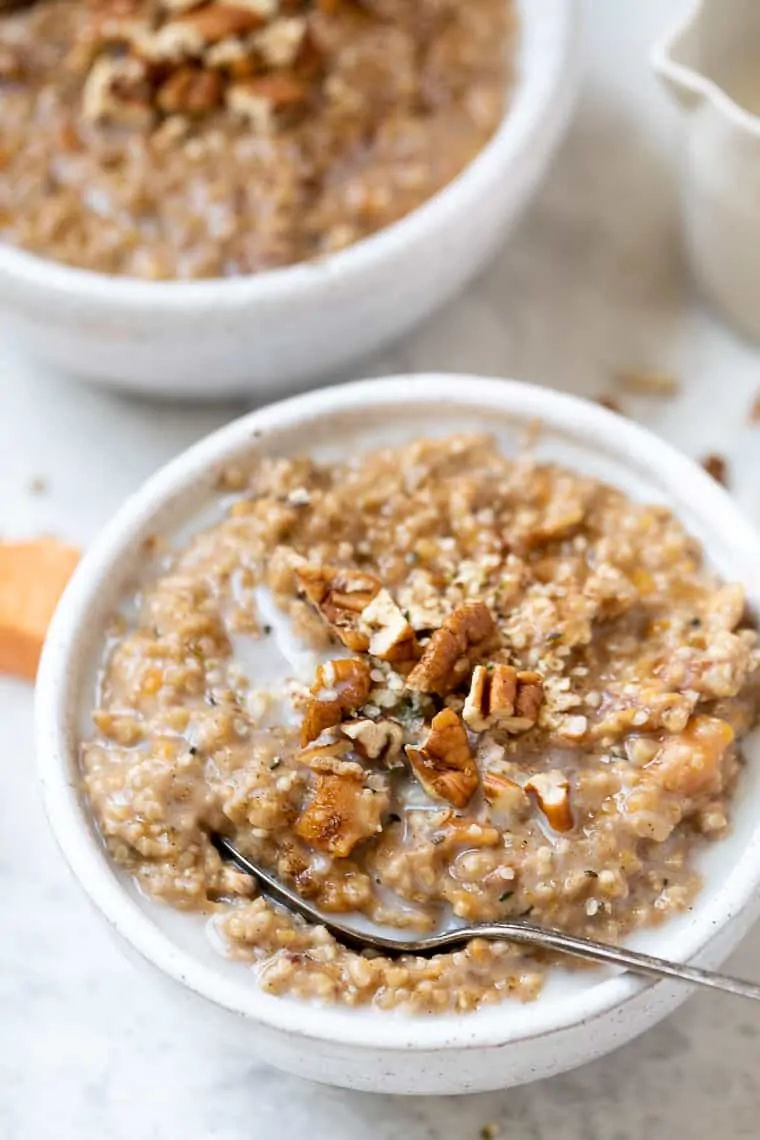 Bowl of Vegan Steel Cut Oatmeal