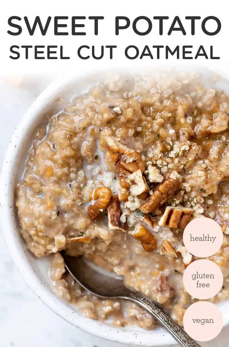 Creamy Sweet Potato Oatmeal Bowl